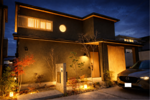 エコサームの塗り壁を使った和の家