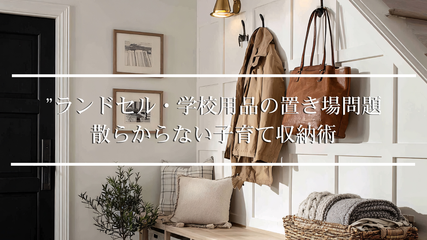 ”ランドセル・学校用品の置き場問題 散らからない子育て収納術