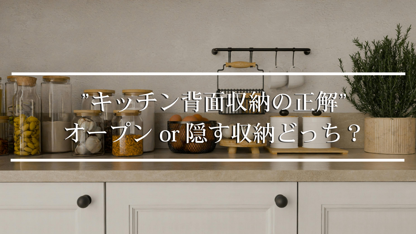 ”キッチン背面収納の正解” オープン or 隠す収納どっち?