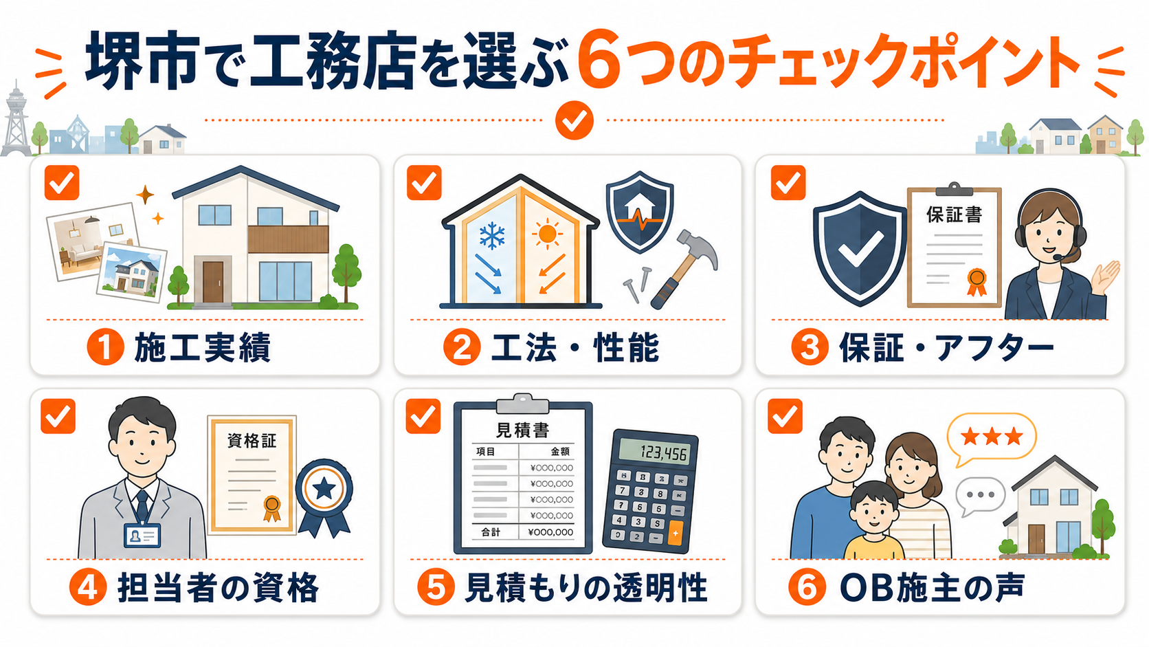 堺市で工務店を選ぶ6つのチェックポイント