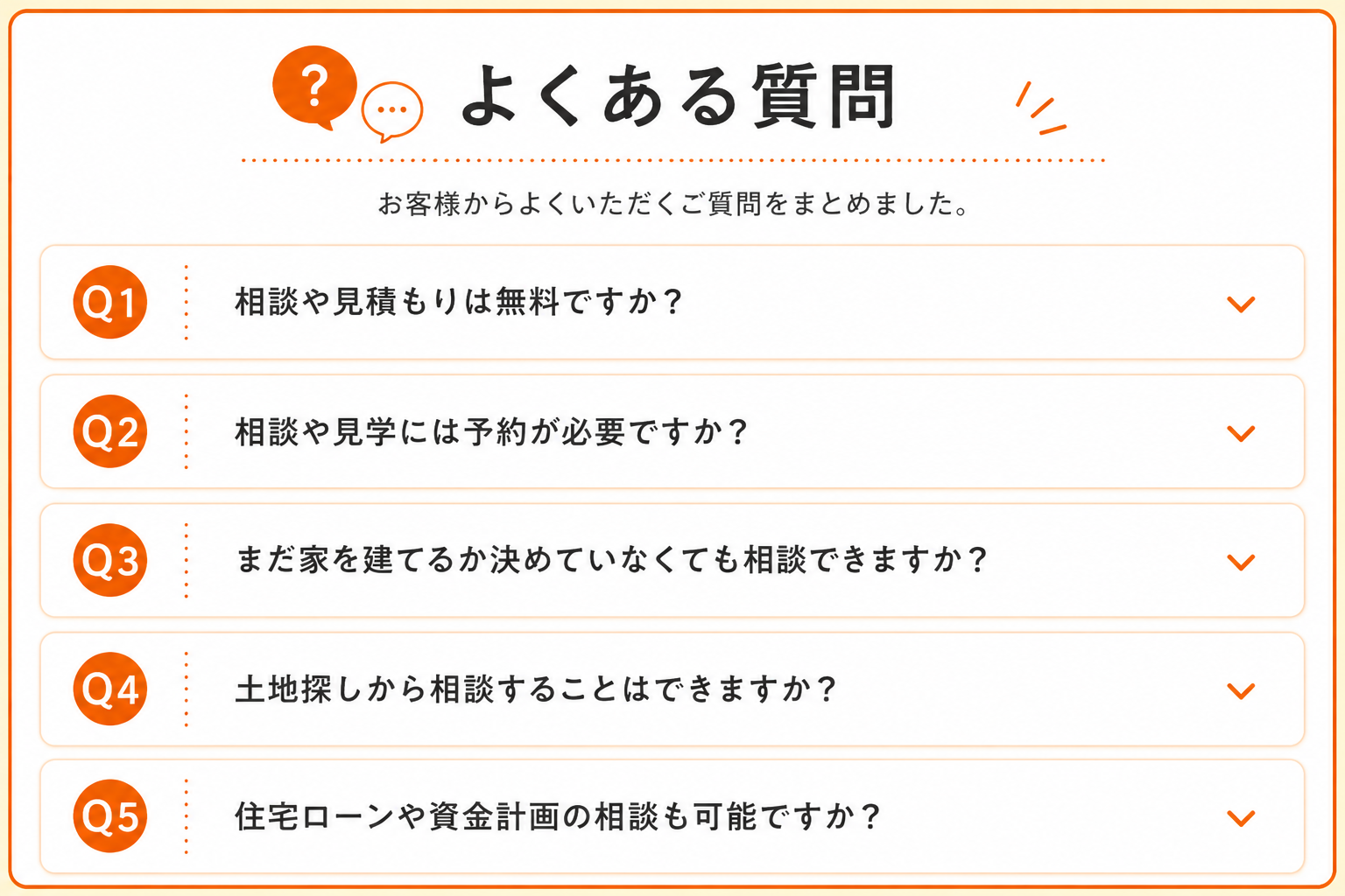 注文住宅の相談会に関するよくある質問
