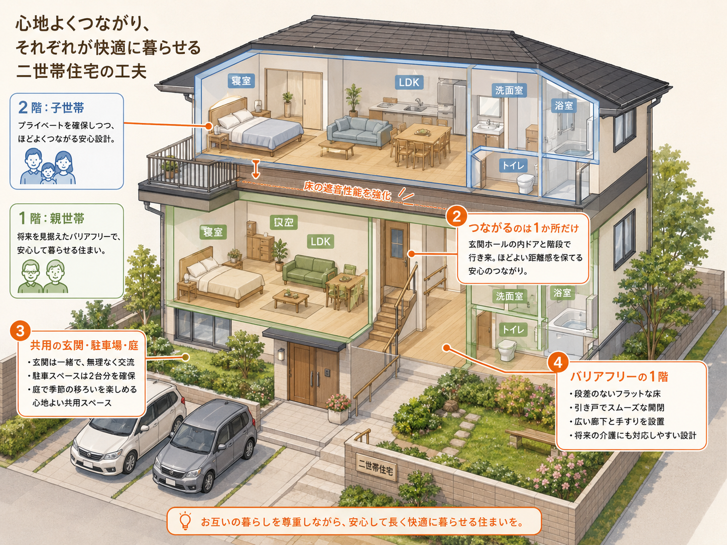 堺市の二世帯住宅の間取りで押さえるポイント